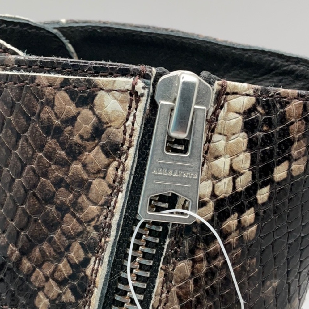 🤎 NEW 🤎Allsaints Brigade Combat Boots Python Pattern - Picture 11 of 16